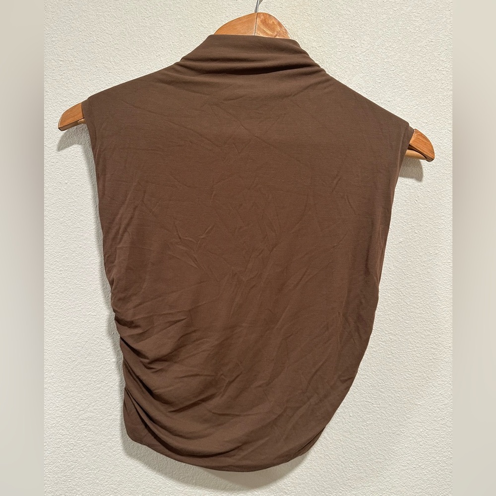 OGL Rouched Mock-neck Tank